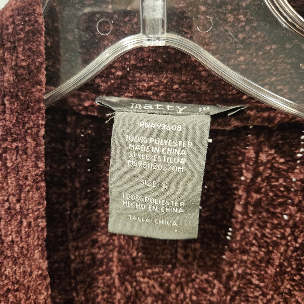 Matty M Deep Red Ribbed Cardigan - Picture 3 of 3